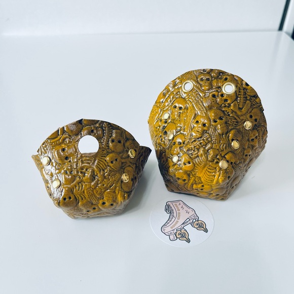 Neon skeleton leather roller skates toe guards    Toe caps for roller skates - Picture 2 of 11